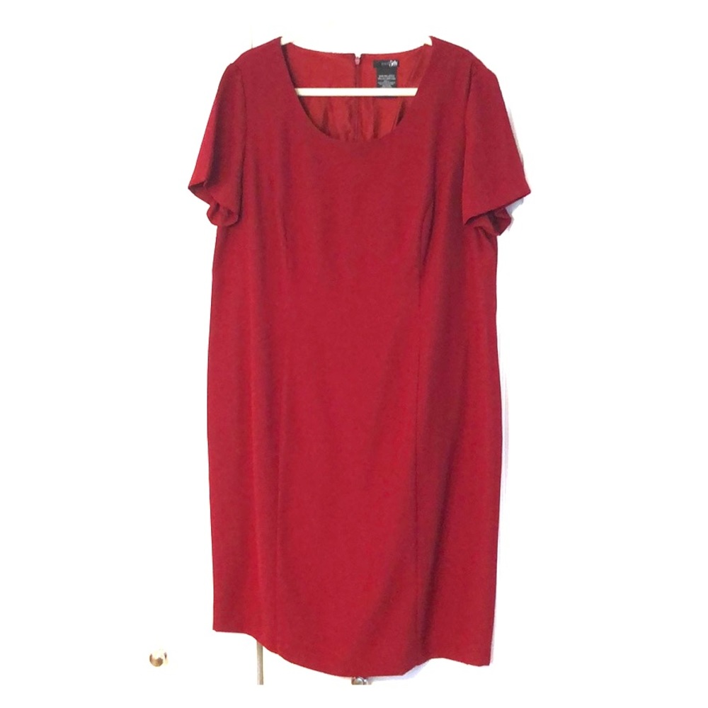 Brick red short-sleeved dress size 18w